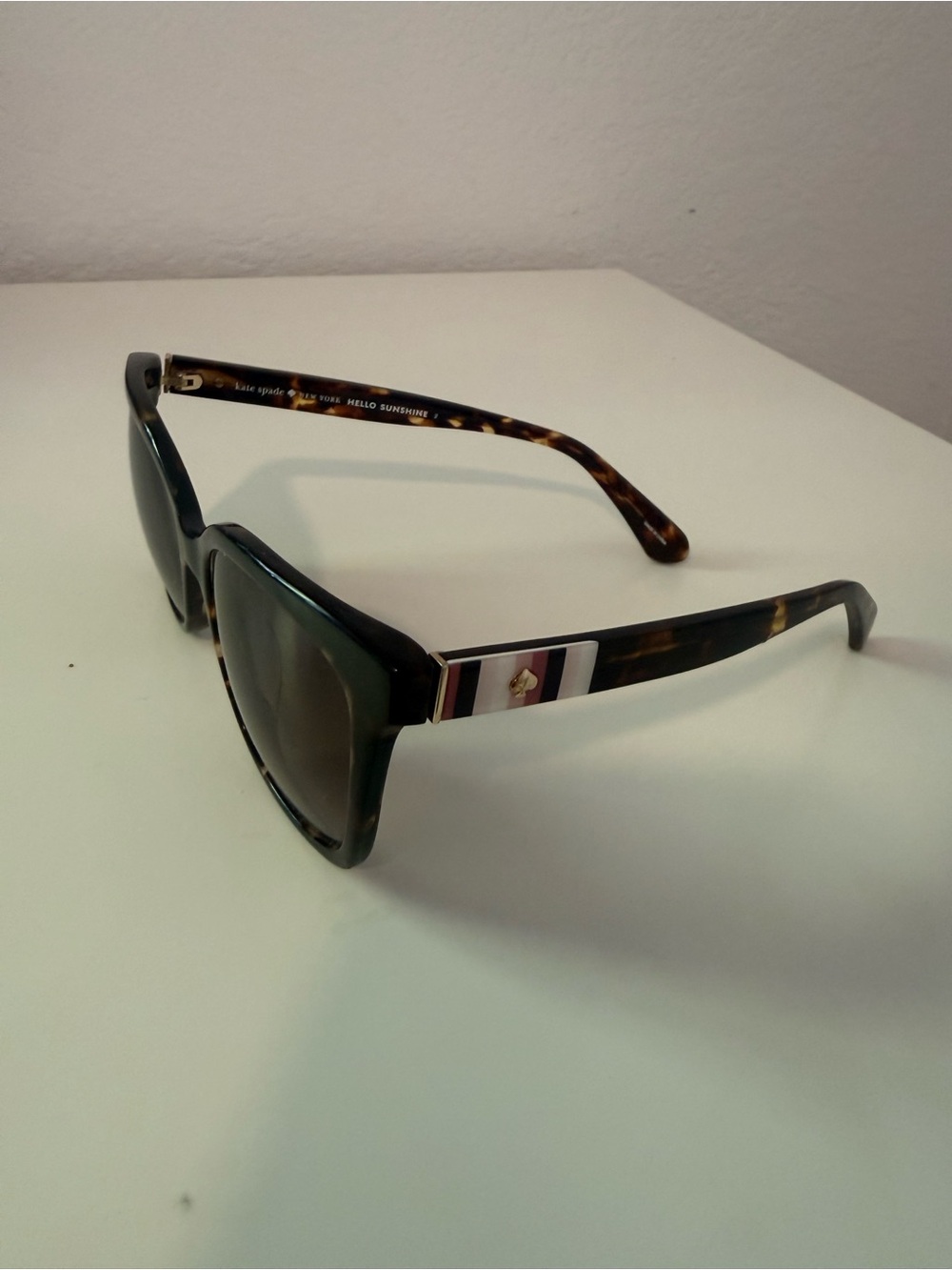 kate spade Black and Tortoiseshell Square Women's Sunglasses